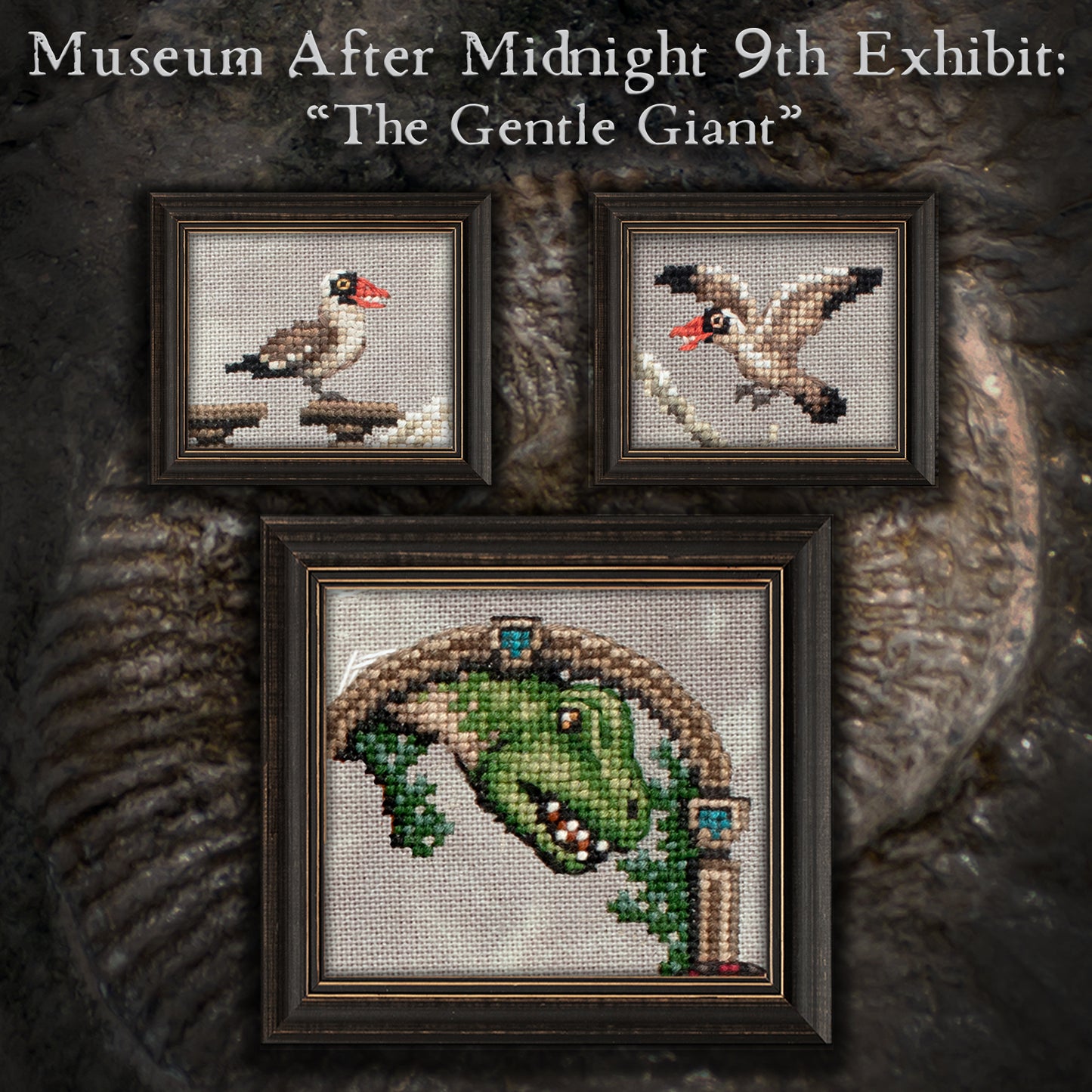Museum After Midnight Stitch Along - Digital PDF Cross Stitch Pattern