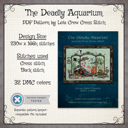 The Deadly Aquarium - Digital PDF Cross Stitch Pattern