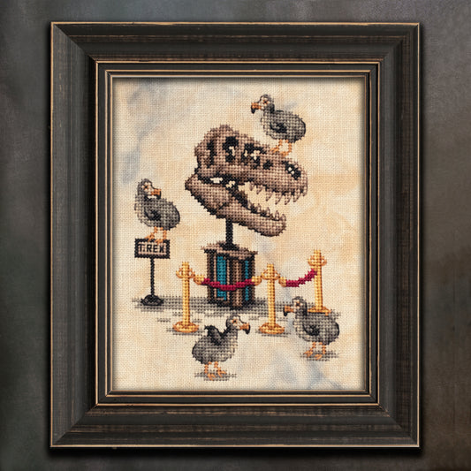 The Dino and the Dodos - Digital PDF Cross Stitch Pattern