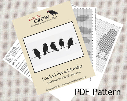 Looks Like a Murder - Digital PDF Cross Stitch Pattern
