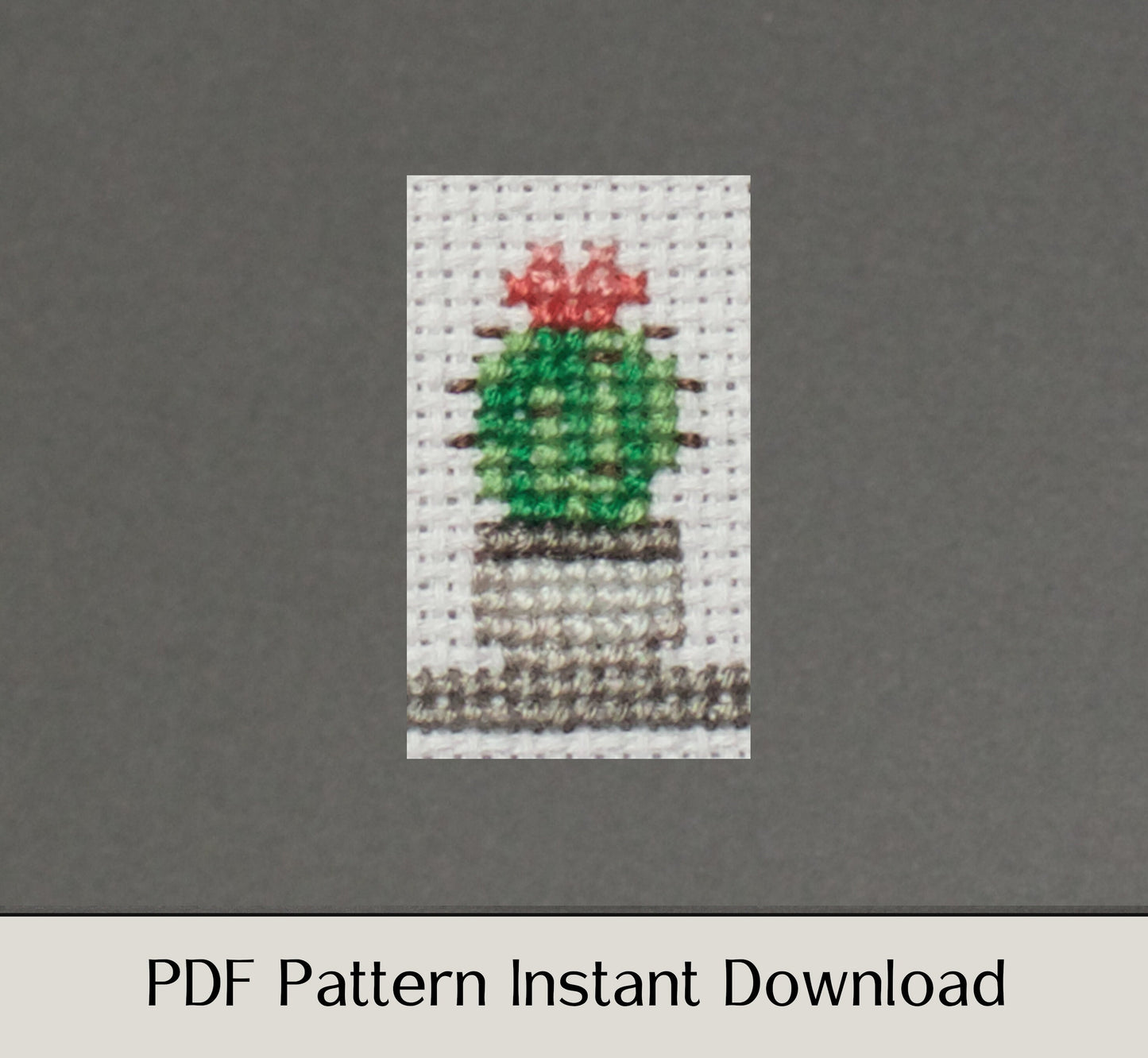 Cat, Books and Cacti - Digital PDF Cross Stitch Pattern