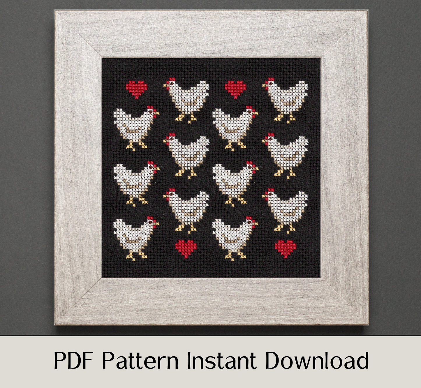 Chicken Sampler - Digital PDF Cross Stitch Pattern