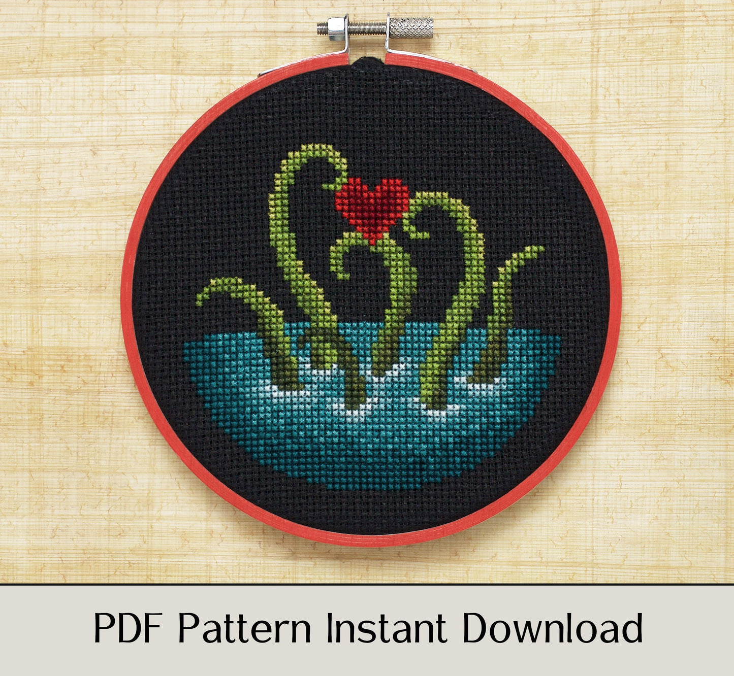 Release the Krakentine - Digital PDF Cross Stitch Pattern