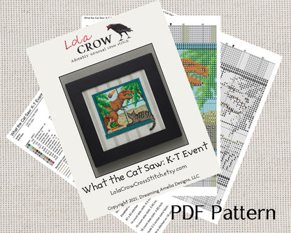 What the Cat Saw: KT Event - Digital PDF Cross Stitch Pattern