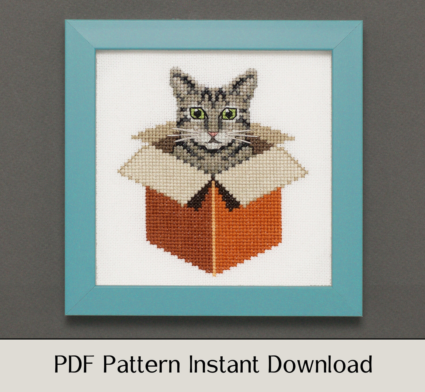 Just a Cat in a Box, 6 Cat Collection - Digital PDF Cross Stitch Pattern