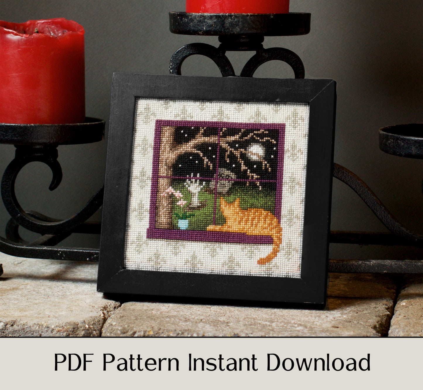 What the Cat Saw: Undead, Undead, Undead - Digital PDF Cross Stitch Pattern