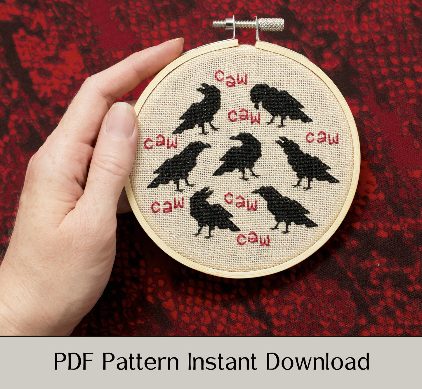 Caw Caw Caw - Digital PDF Cross Stitch Pattern