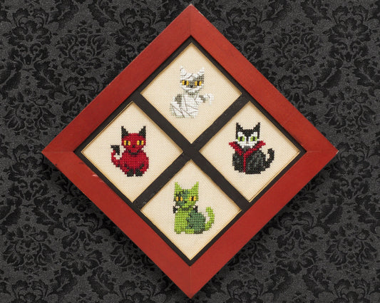 Mini Kitty Monsters - Digital PDF Cross Stitch Pattern