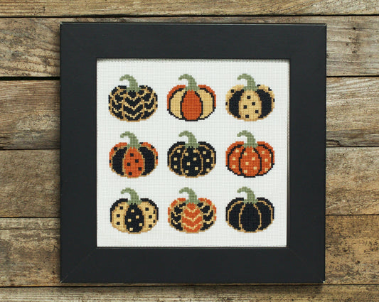 Painted Pumpkins - Digital PDF Cross Stitch Pattern