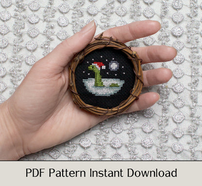 Nessie Claus - Digital PDF Cross Stitch Pattern