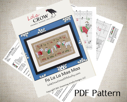 Fa La La Maa Maa - Digital PDF Cross Stitch Pattern