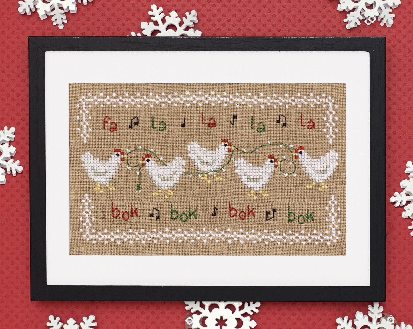 Fa La La Bok Bok - Digital PDF Cross Stitch Pattern