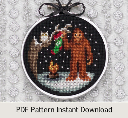 Cryptid Christmas - Digital PDF Cross Stitch Pattern