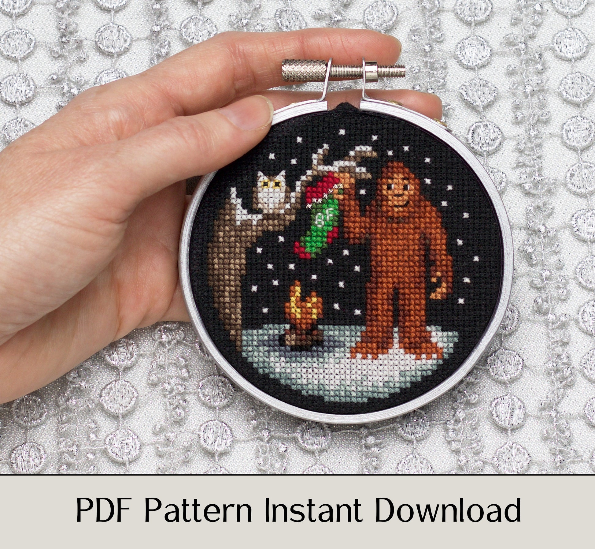Christmas After Midnight Ornaments - Digital PDF Cross Stitch
