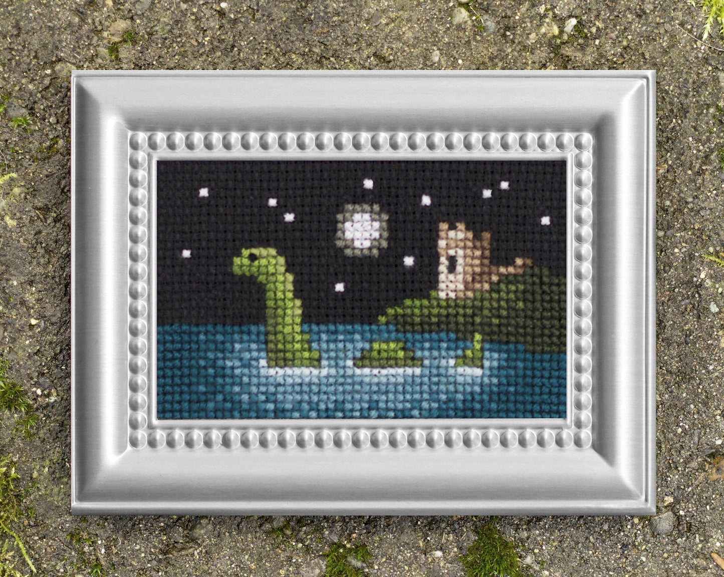 Moonlight Nessie - Digital PDF Cross Stitch Pattern