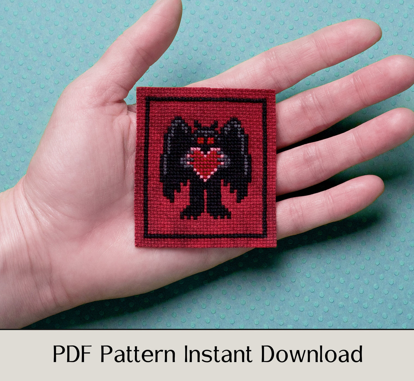 Mothy Valentine - Digital PDF Cross Stitch Pattern