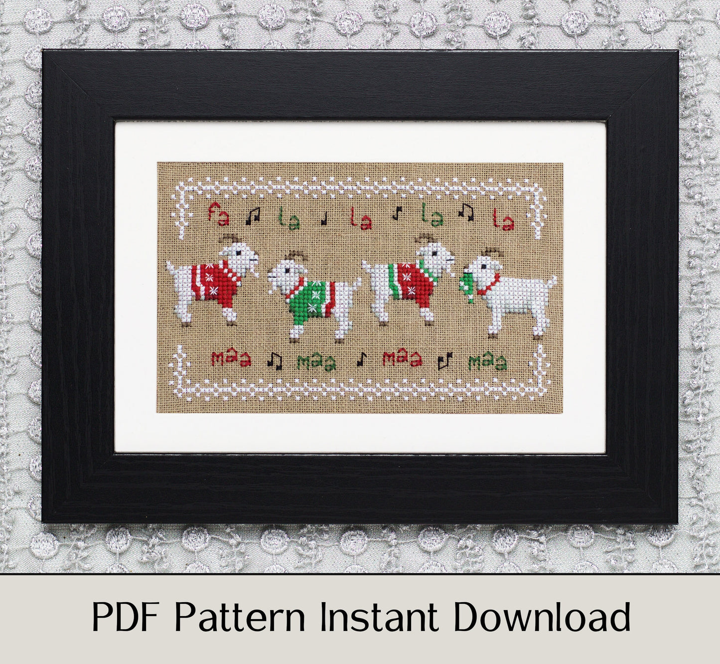 Fa La La Maa Maa - Digital PDF Cross Stitch Pattern