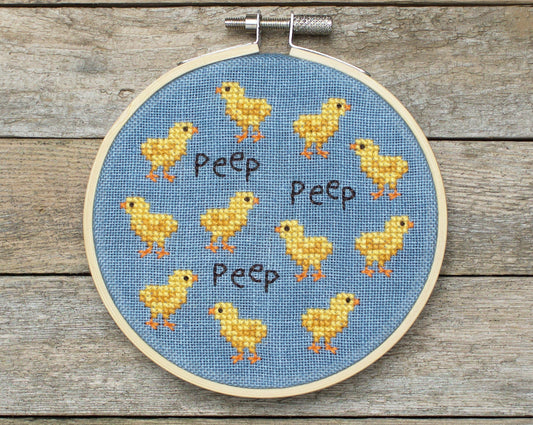 Peep Peep Peep - Digital PDF Cross Stitch Pattern