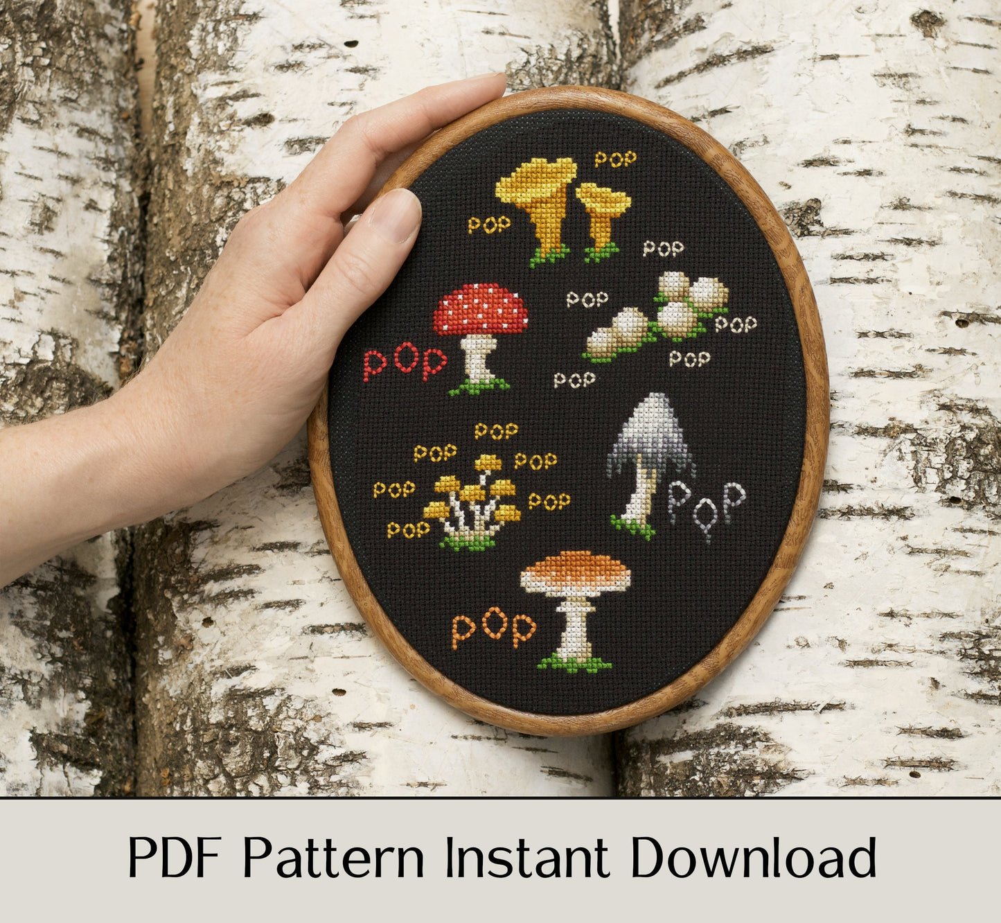 Mushroom Bookmark Cross Stitch PDF Pattern Download — Pindependent Crafts -  Cross Stitch Kits and Patterns