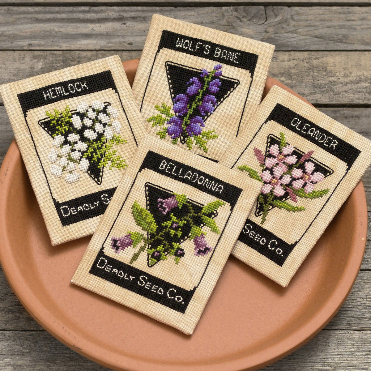 Stitch Packet Deadly Seed Co. - Digital PDF Cross Stitch Pattern – Lola Crow Cross Stitch