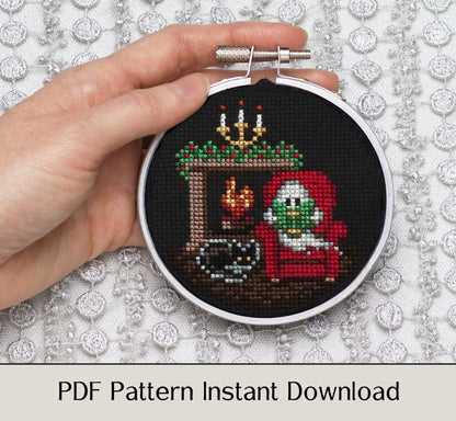 Christmas After Midnight Ornaments - Digital PDF Cross Stitch Pattern