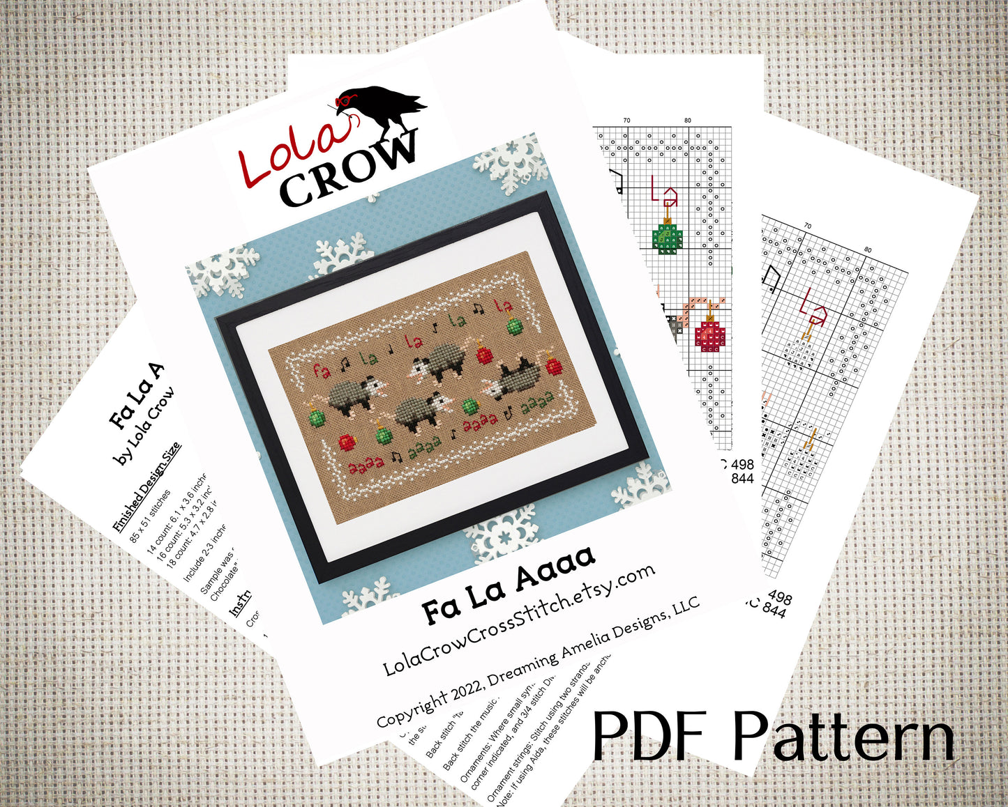 Fa La Aaaa - Digital PDF Cross Stitch Pattern