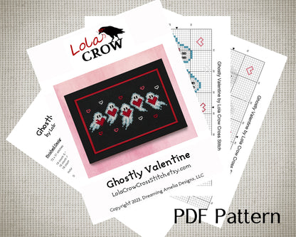 Ghostly Valentine - Digital PDF Cross Stitch Pattern