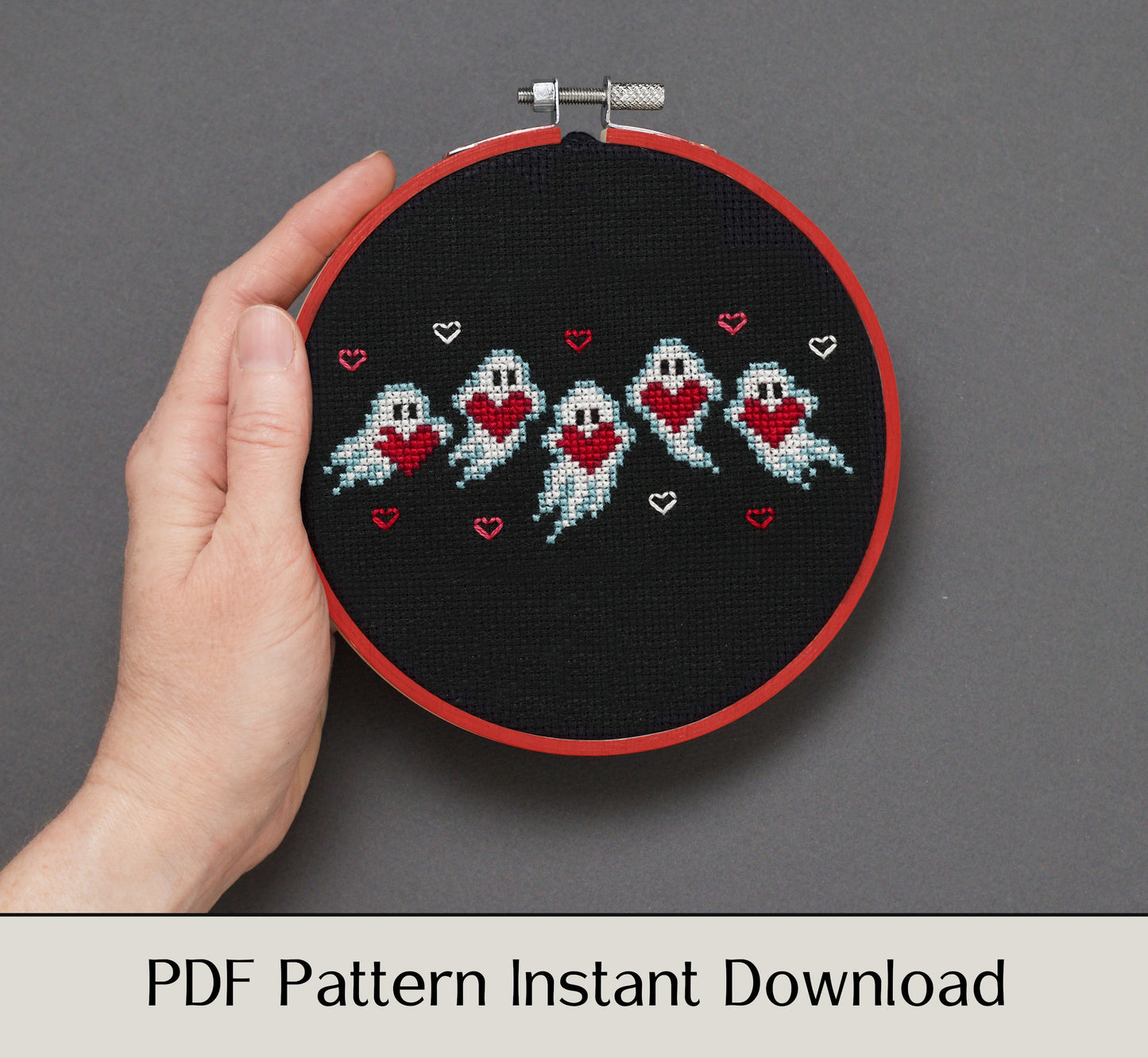 Ghostly Valentine - Digital PDF Cross Stitch Pattern